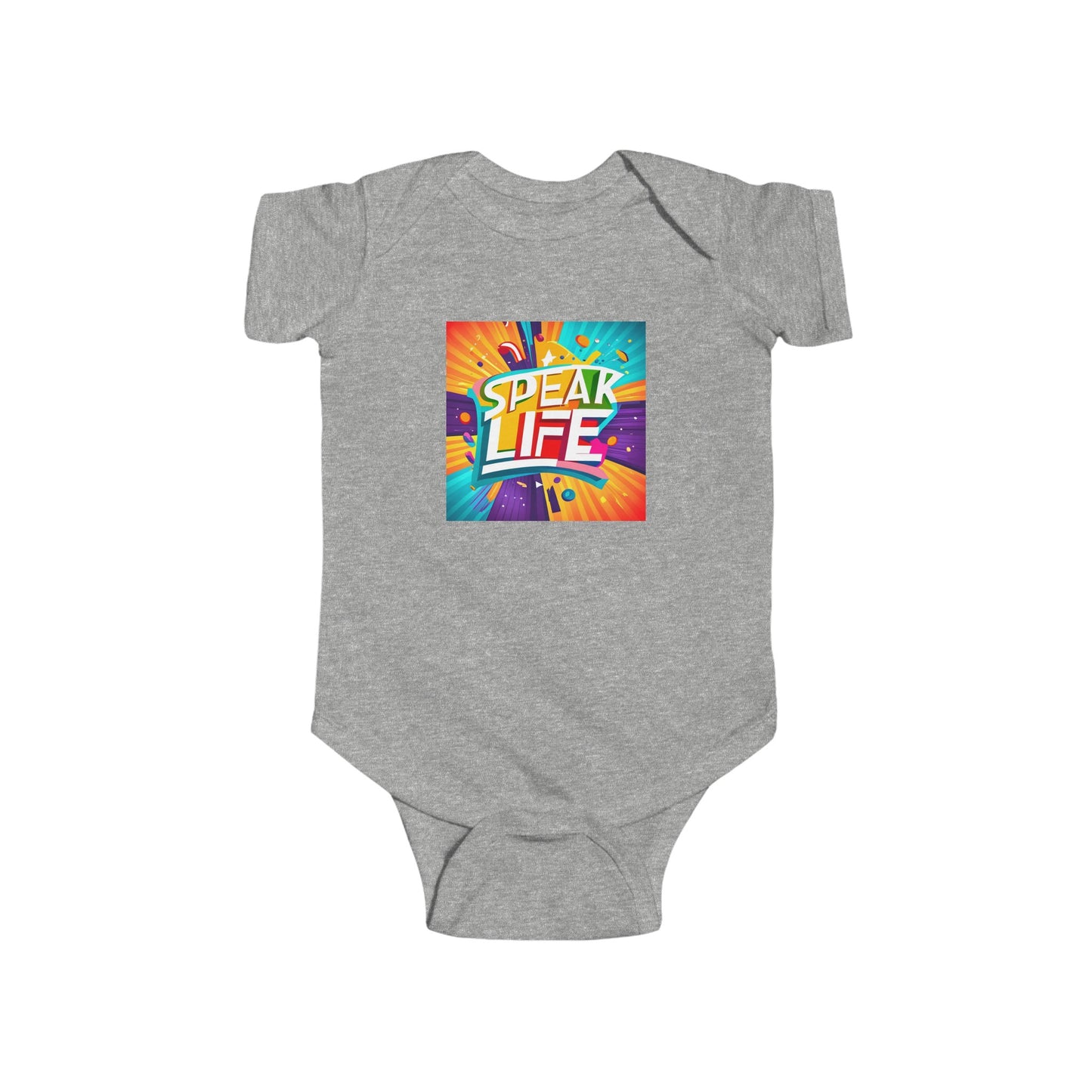 "Speak Life" Paint Splash Infant Fine Jersey Bodysuit
