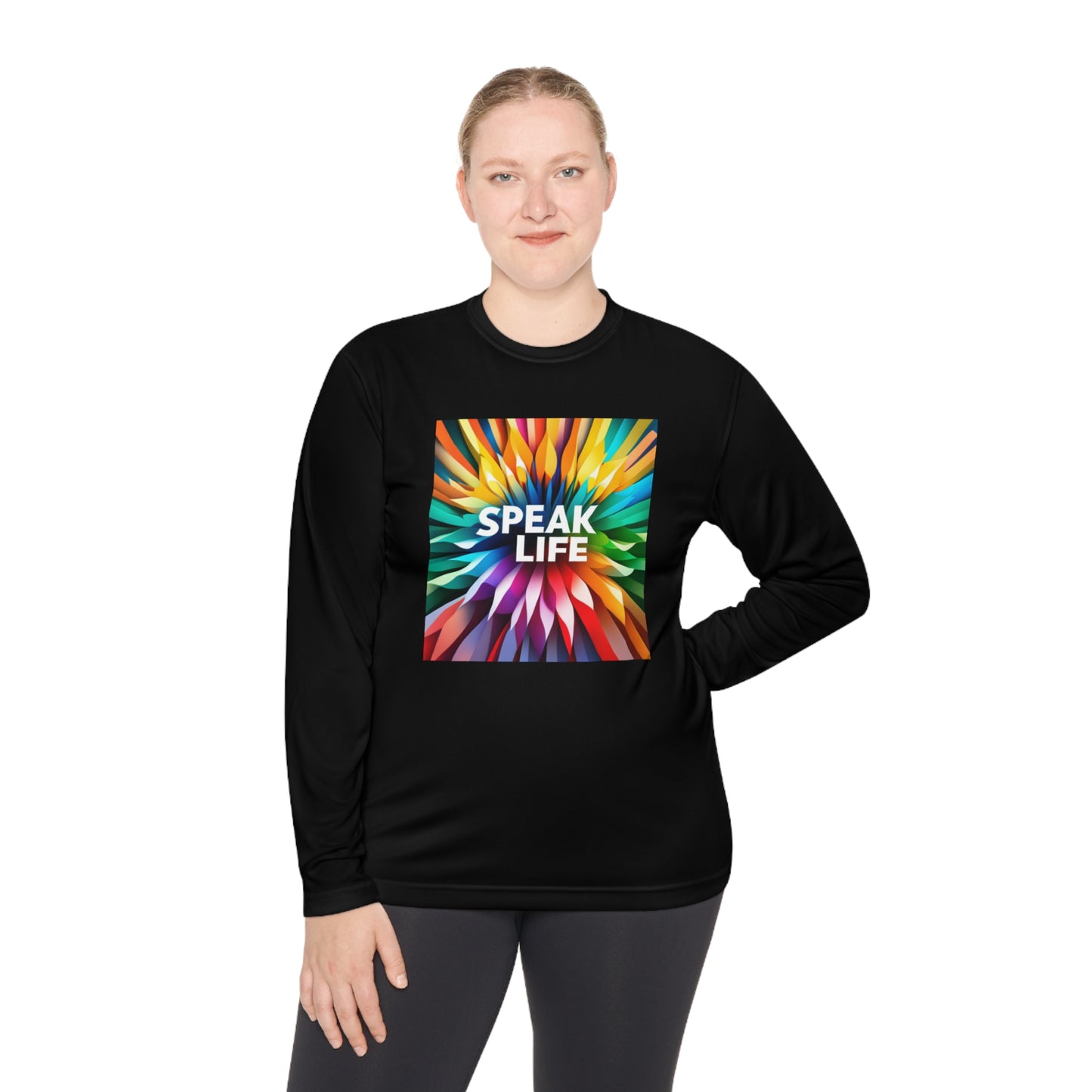 "Speak Life" Burst of Color Unisex Lightweight Long Sleeve Tee