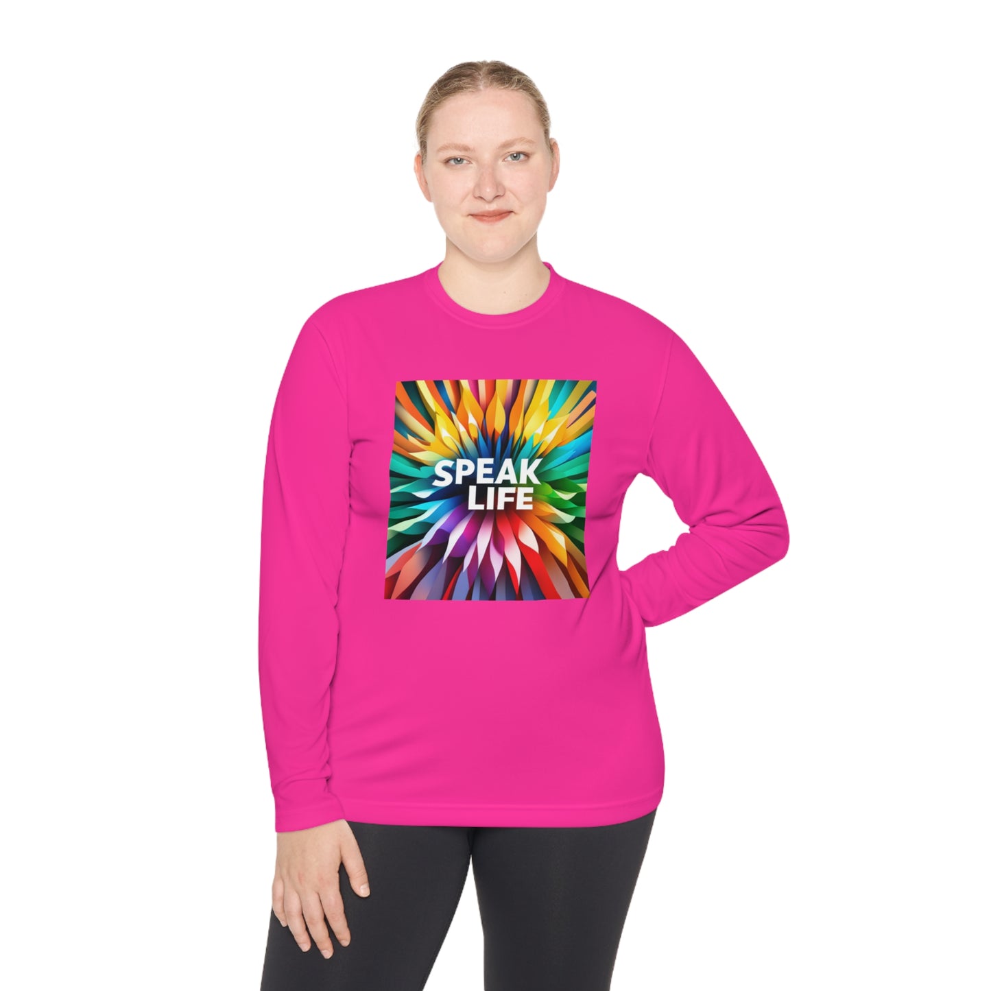 "Speak Life" Burst of Color Unisex Lightweight Long Sleeve Tee