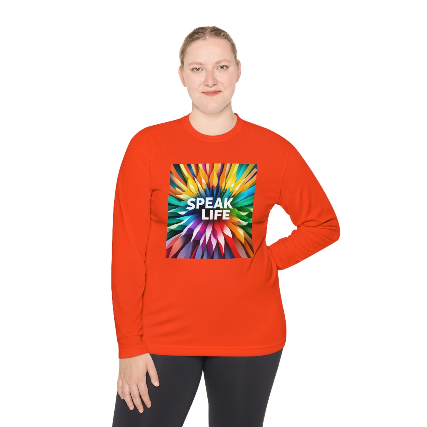 "Speak Life" Burst of Color Unisex Lightweight Long Sleeve Tee