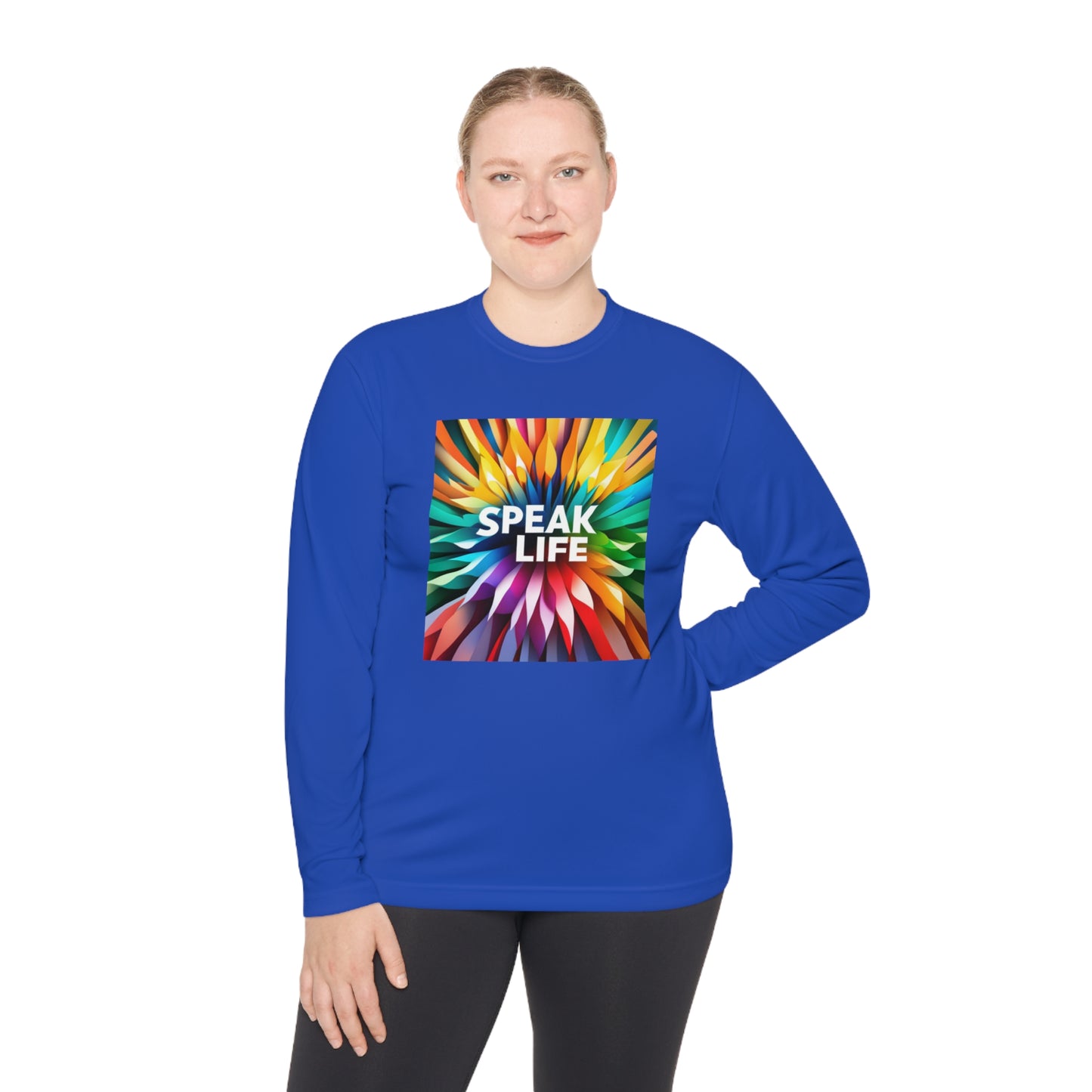 "Speak Life" Burst of Color Unisex Lightweight Long Sleeve Tee