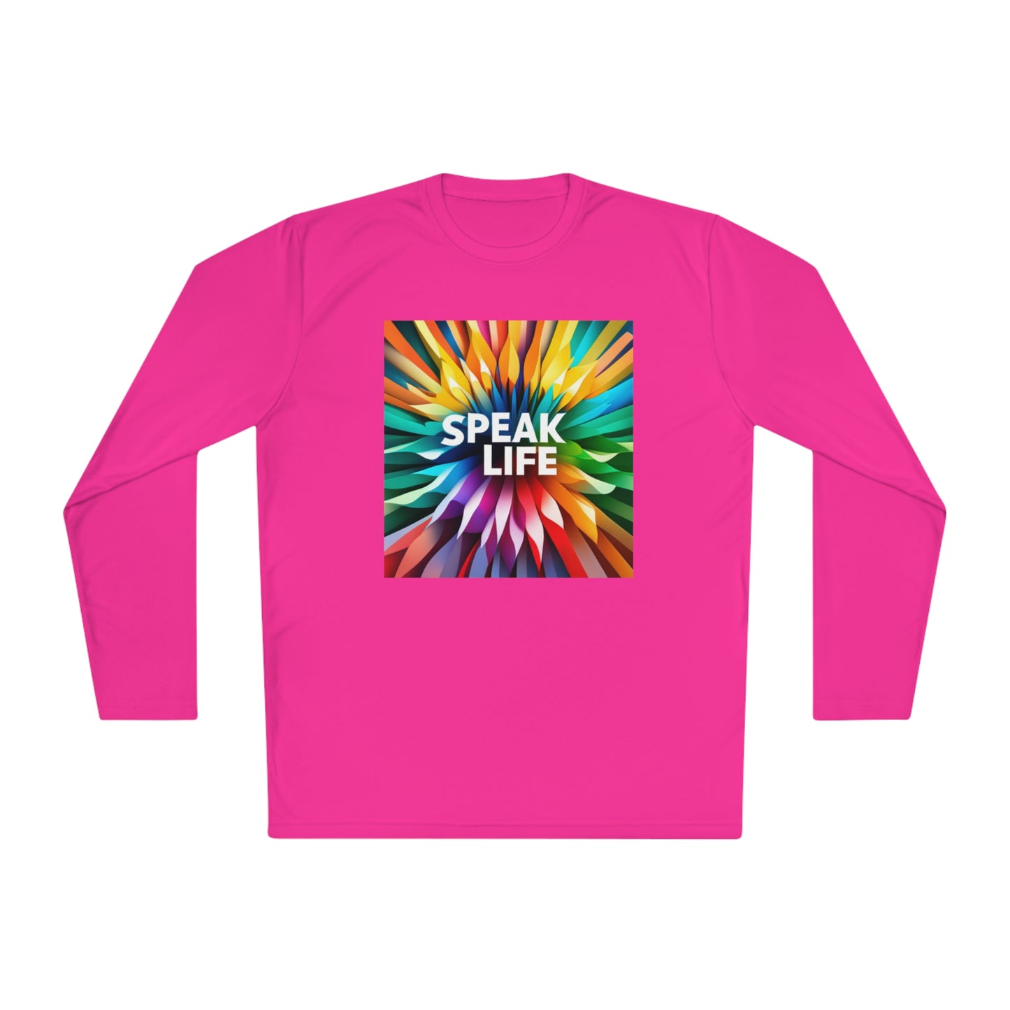 "Speak Life" Burst of Color Unisex Lightweight Long Sleeve Tee
