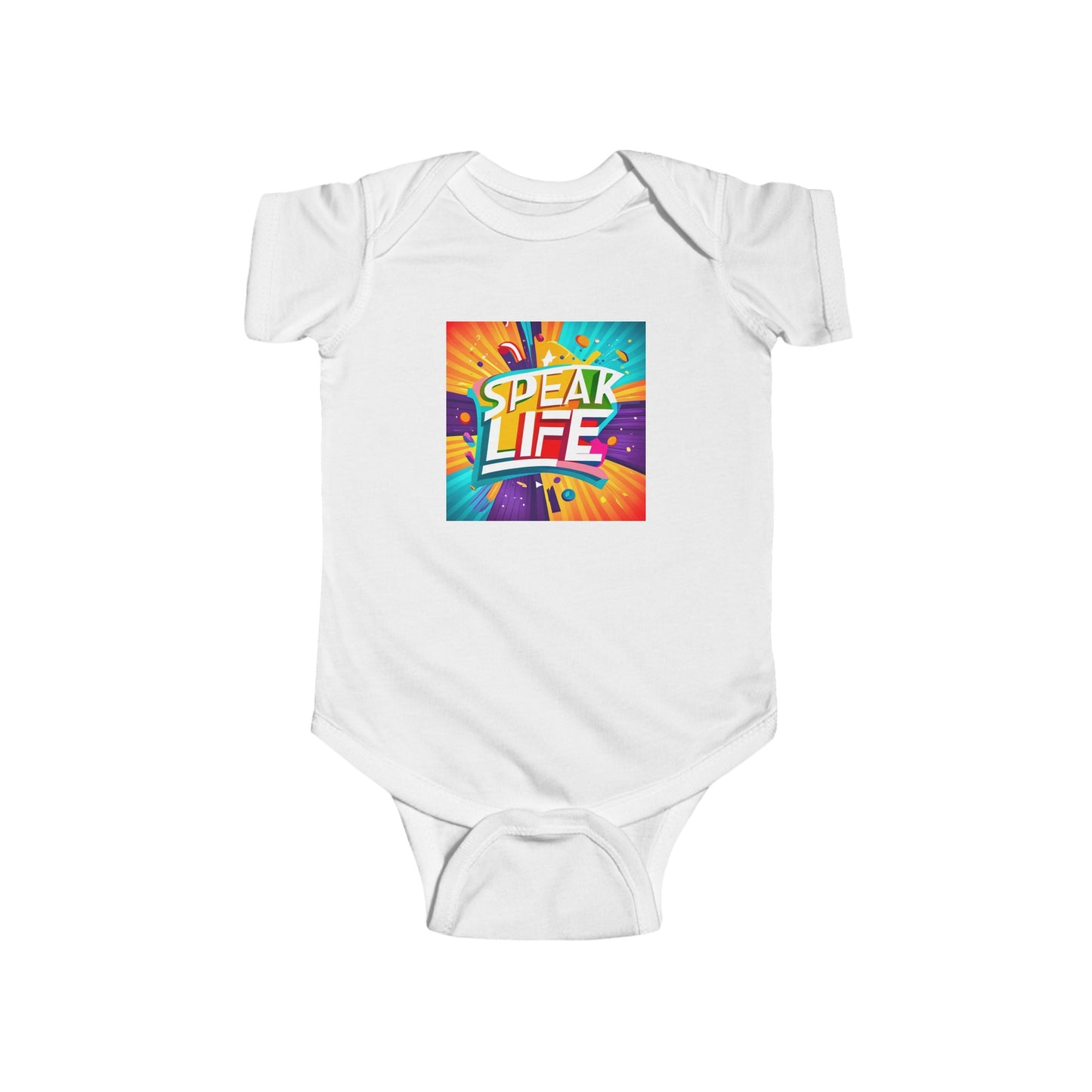 "Speak Life" Paint Splash Infant Fine Jersey Bodysuit