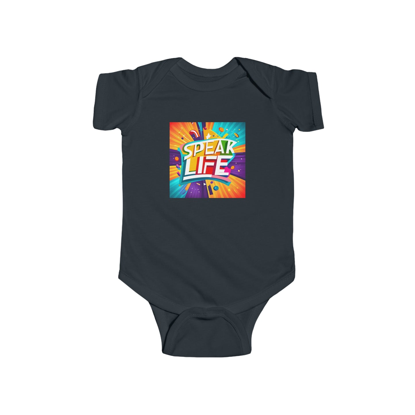 "Speak Life" Paint Splash Infant Fine Jersey Bodysuit