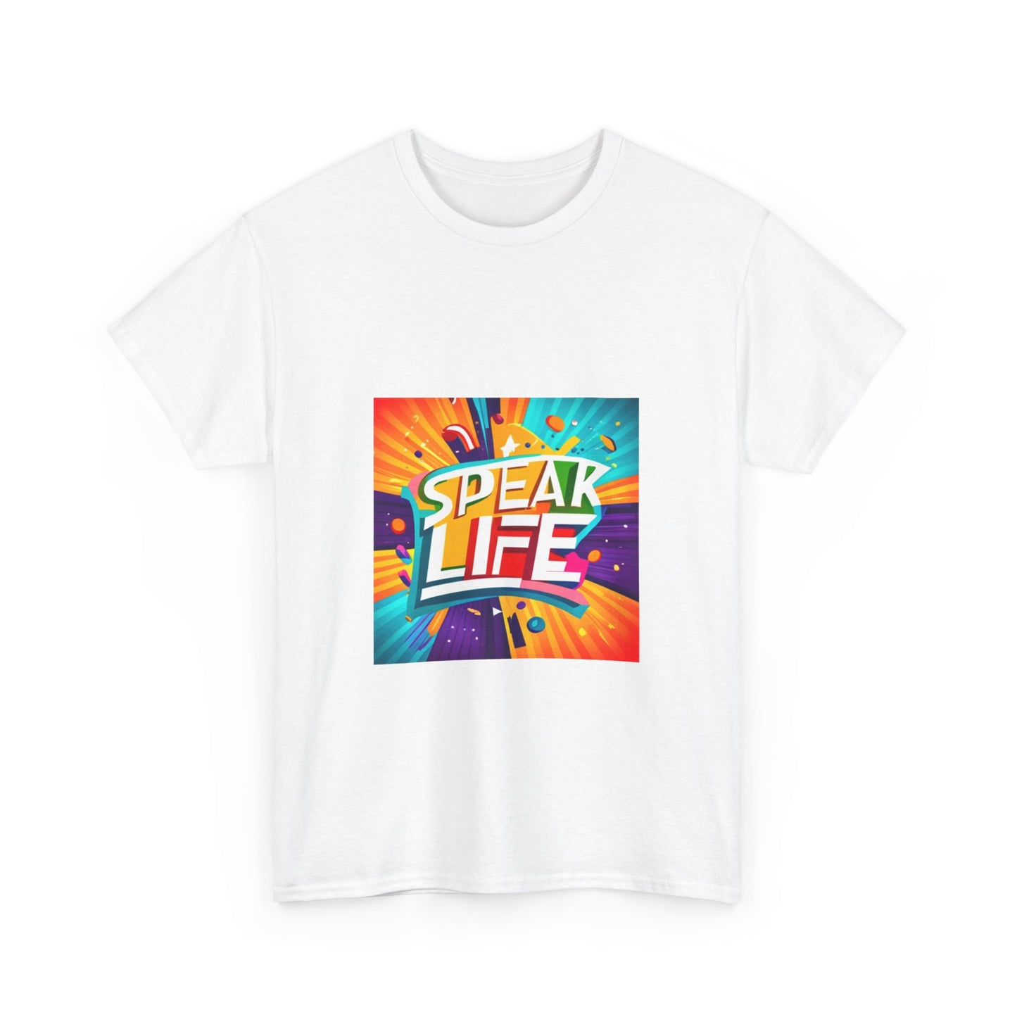 "Speak Life" Paint Splash Unisex Heavy Cotton Tee