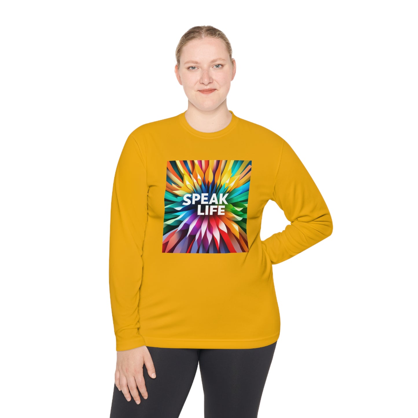"Speak Life" Burst of Color Unisex Lightweight Long Sleeve Tee