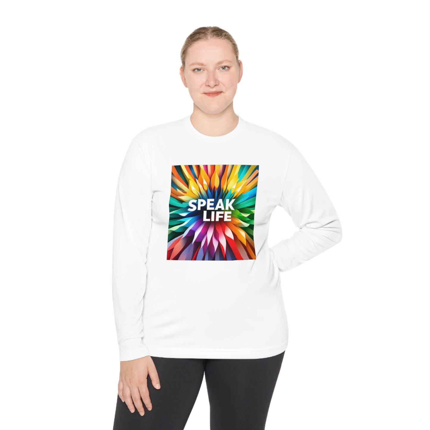 "Speak Life" Burst of Color Unisex Lightweight Long Sleeve Tee