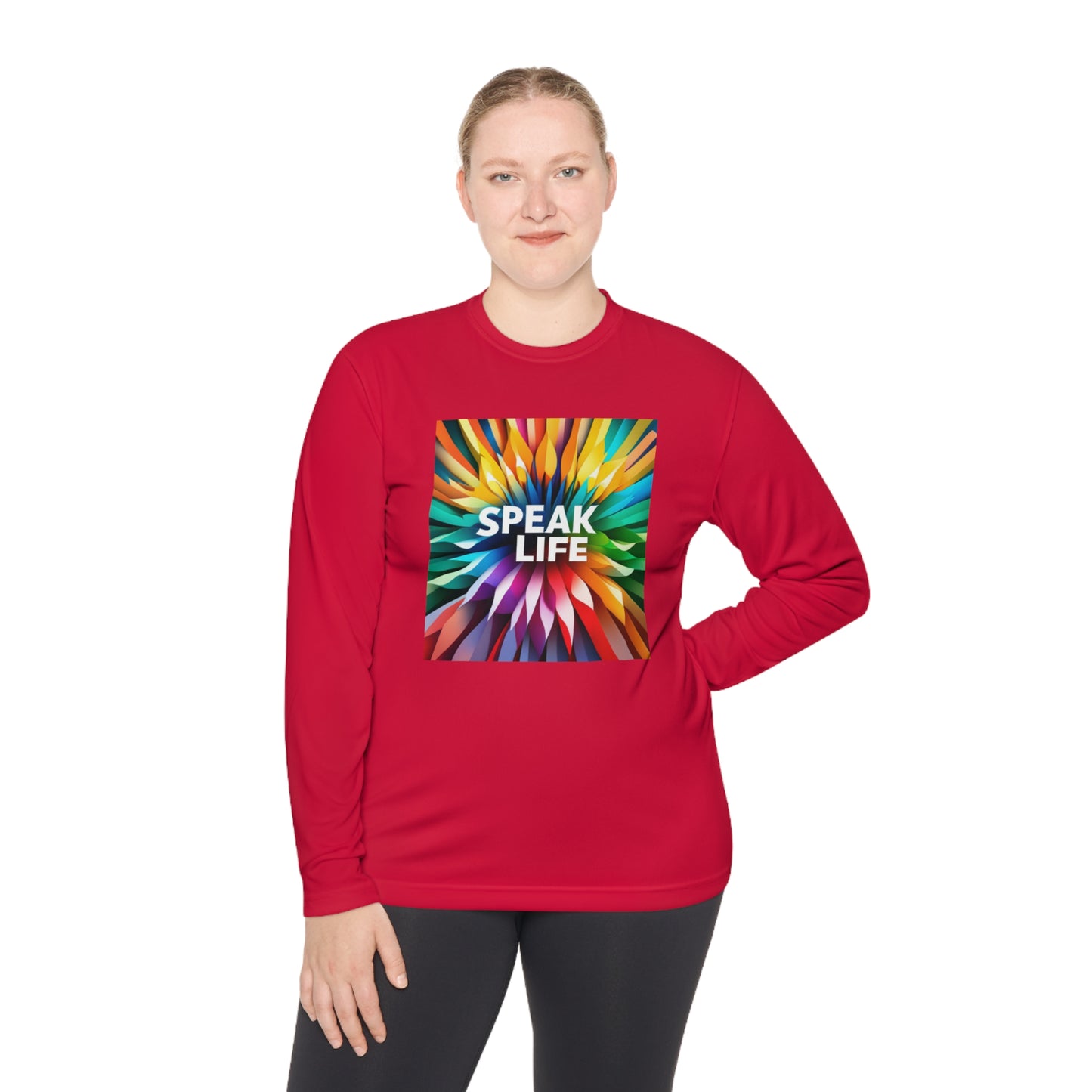 "Speak Life" Burst of Color Unisex Lightweight Long Sleeve Tee
