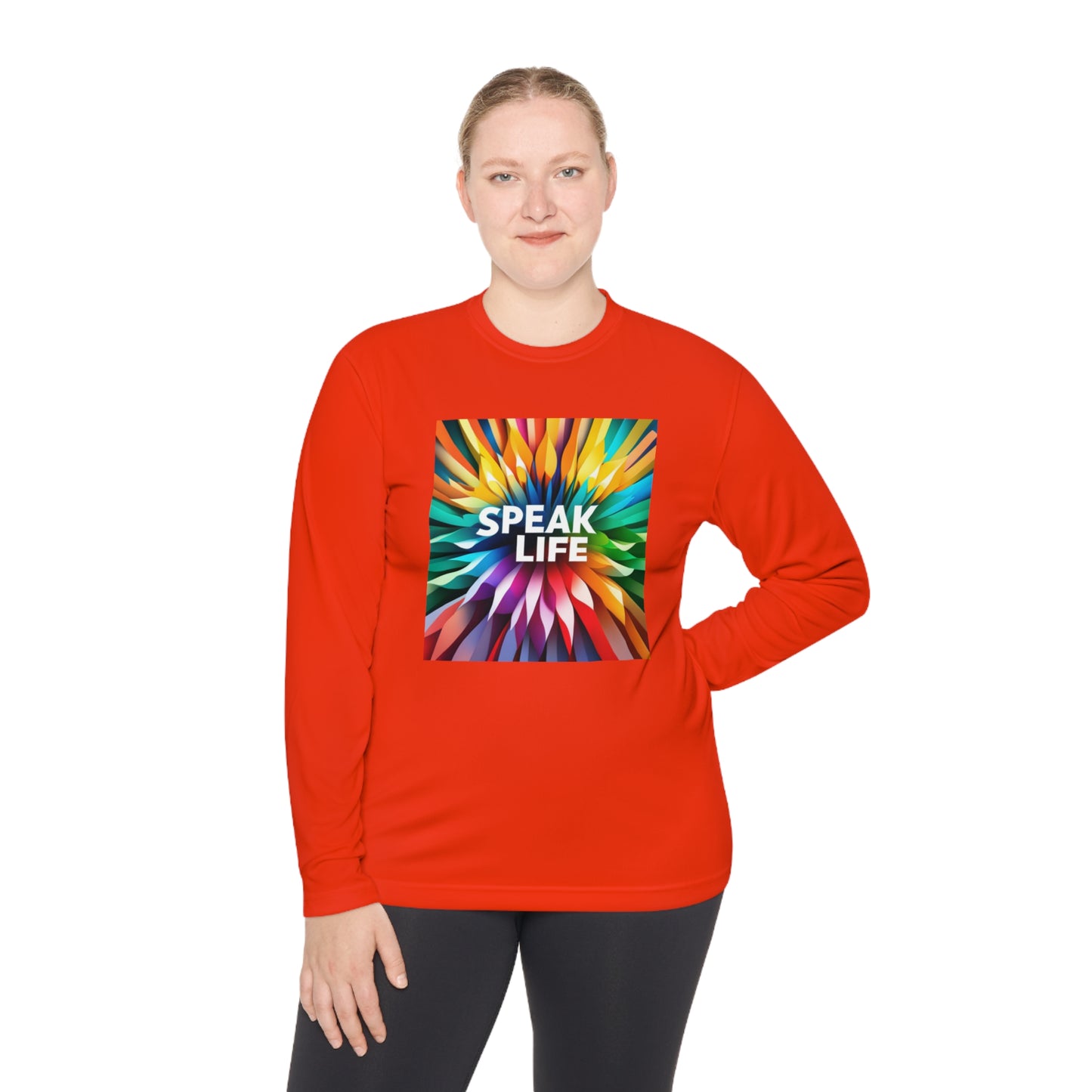 "Speak Life" Burst of Color Unisex Lightweight Long Sleeve Tee