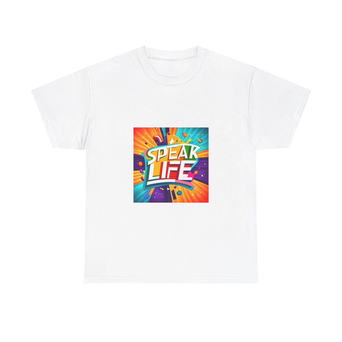 "Speak Life" Paint Splash Unisex Heavy Cotton Tee
