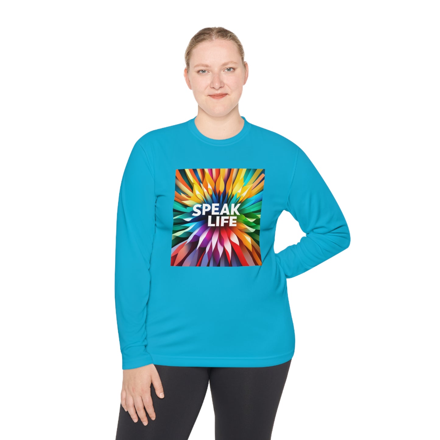 "Speak Life" Burst of Color Unisex Lightweight Long Sleeve Tee