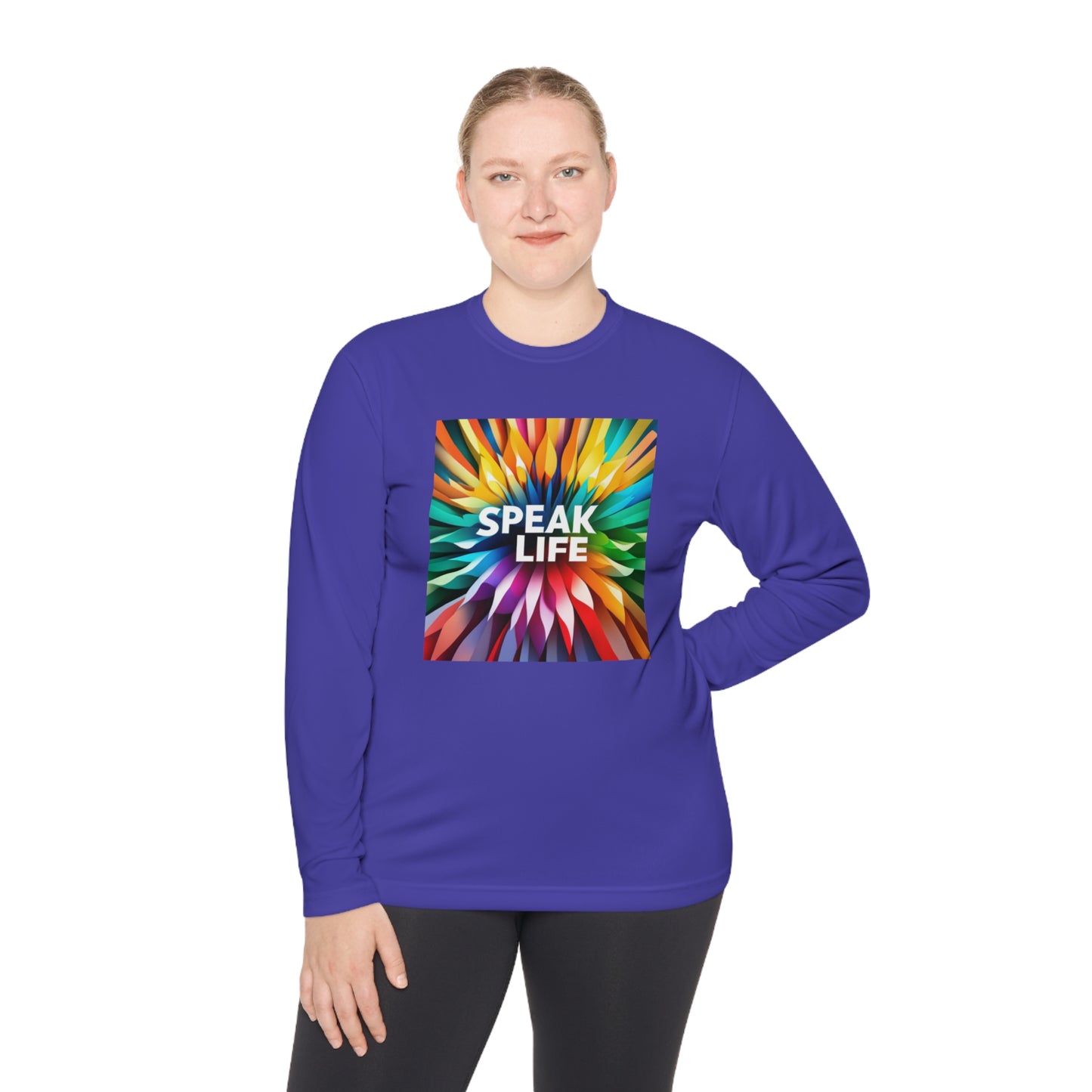 "Speak Life" Burst of Color Unisex Lightweight Long Sleeve Tee