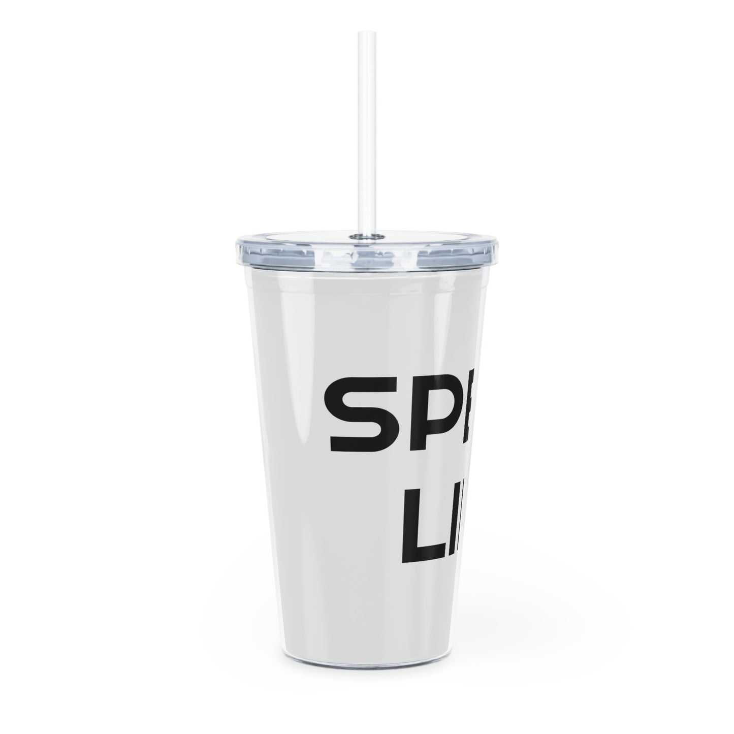 "Speak Life" Plastic Tumbler with Straw