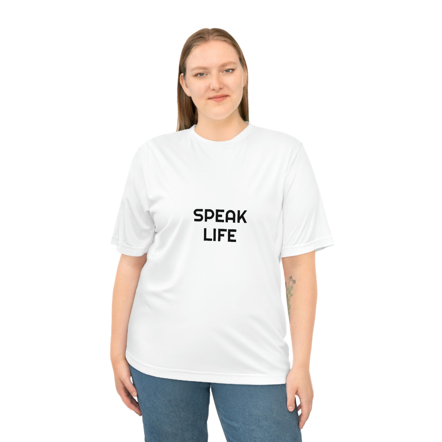 "Speak Life" Unisex Zone Performance T-shirt