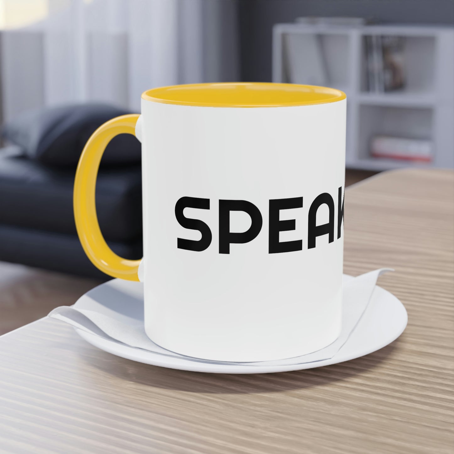 "Speak Life" Two-Tone Coffee Mug, 11oz