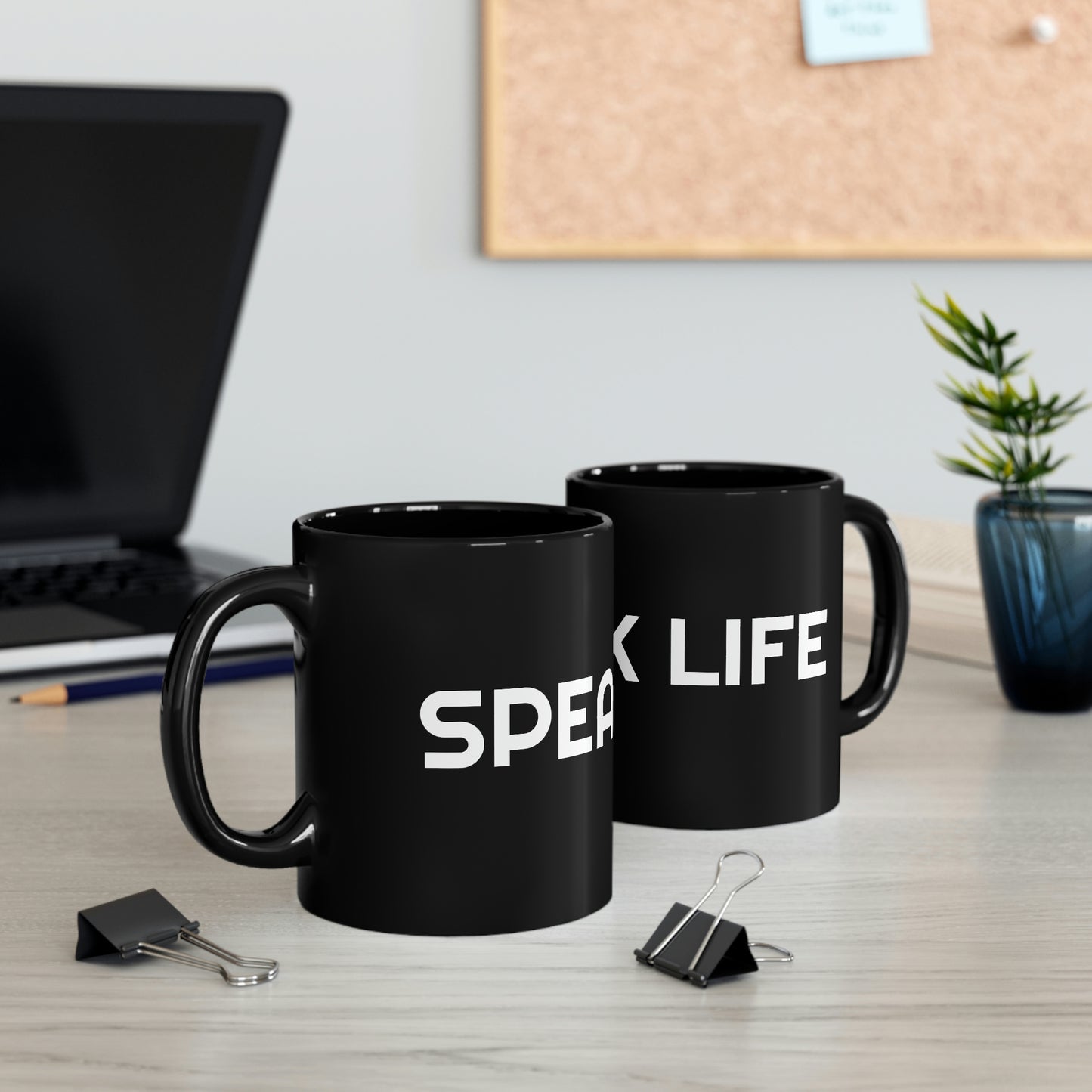 "Speak Life" 11oz Black Mug