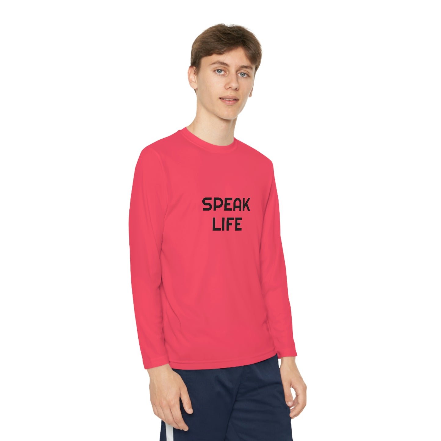 "Speak Life" Youth Long Sleeve Competitor Tee