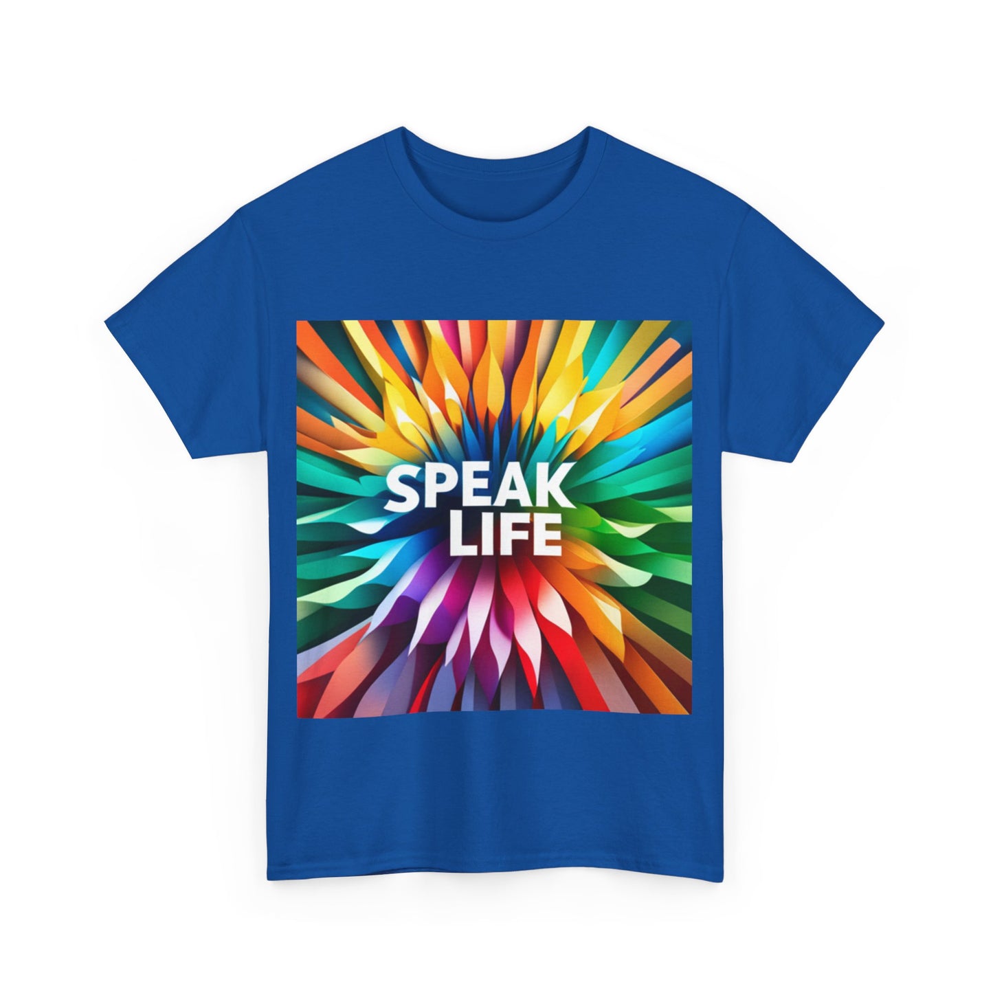"Speak Life" Burst of Color Unisex Heavy Cotton Tee