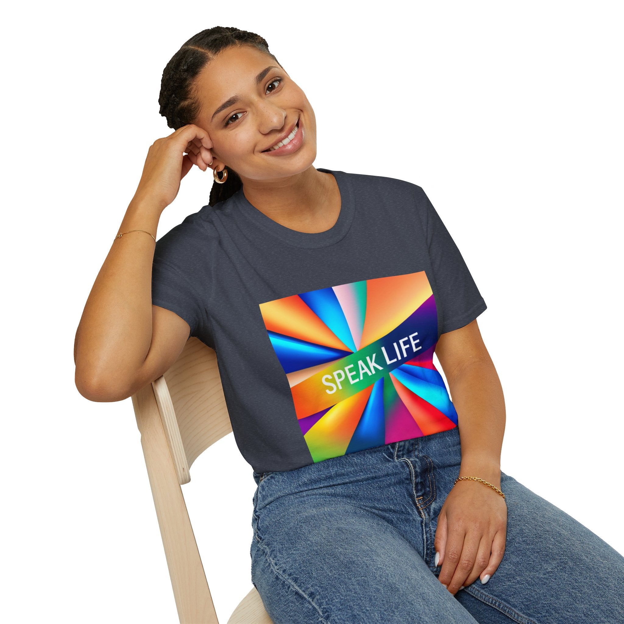 "Speak Life" Kaleidoscope Women's Softstyle T-Shirt
