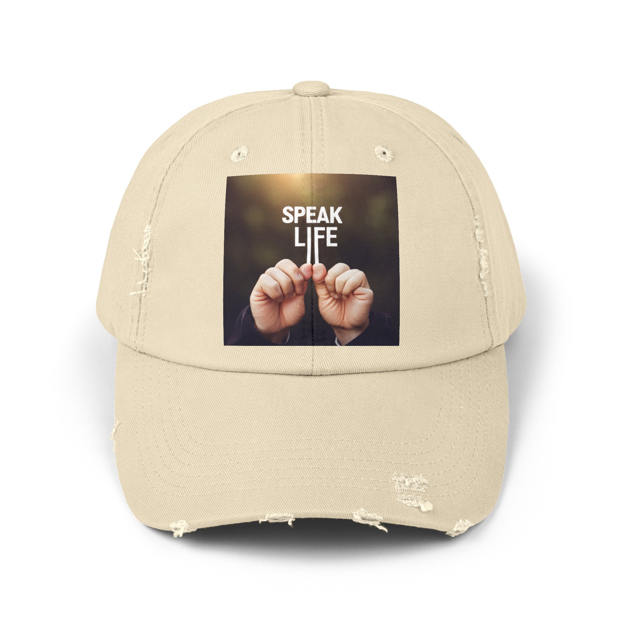 "Speak Life" Unisex Distressed Cap