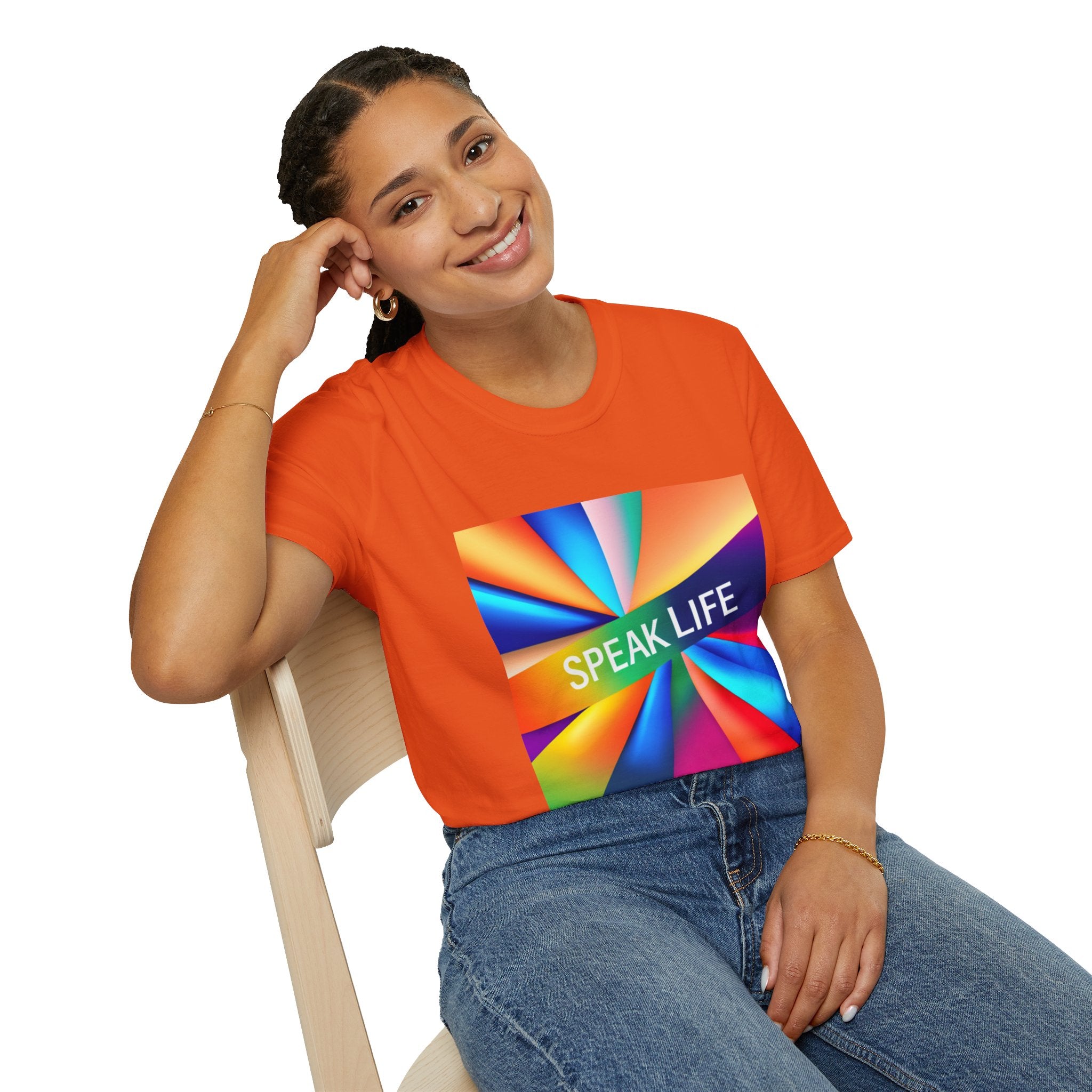 "Speak Life" Kaleidoscope Women's Softstyle T-Shirt