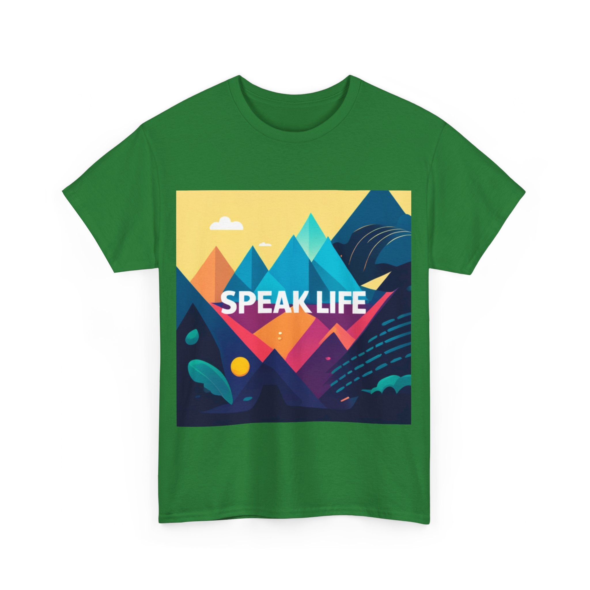 "Speak Life" Move Mountains Unisex Heavy Cotton Tee