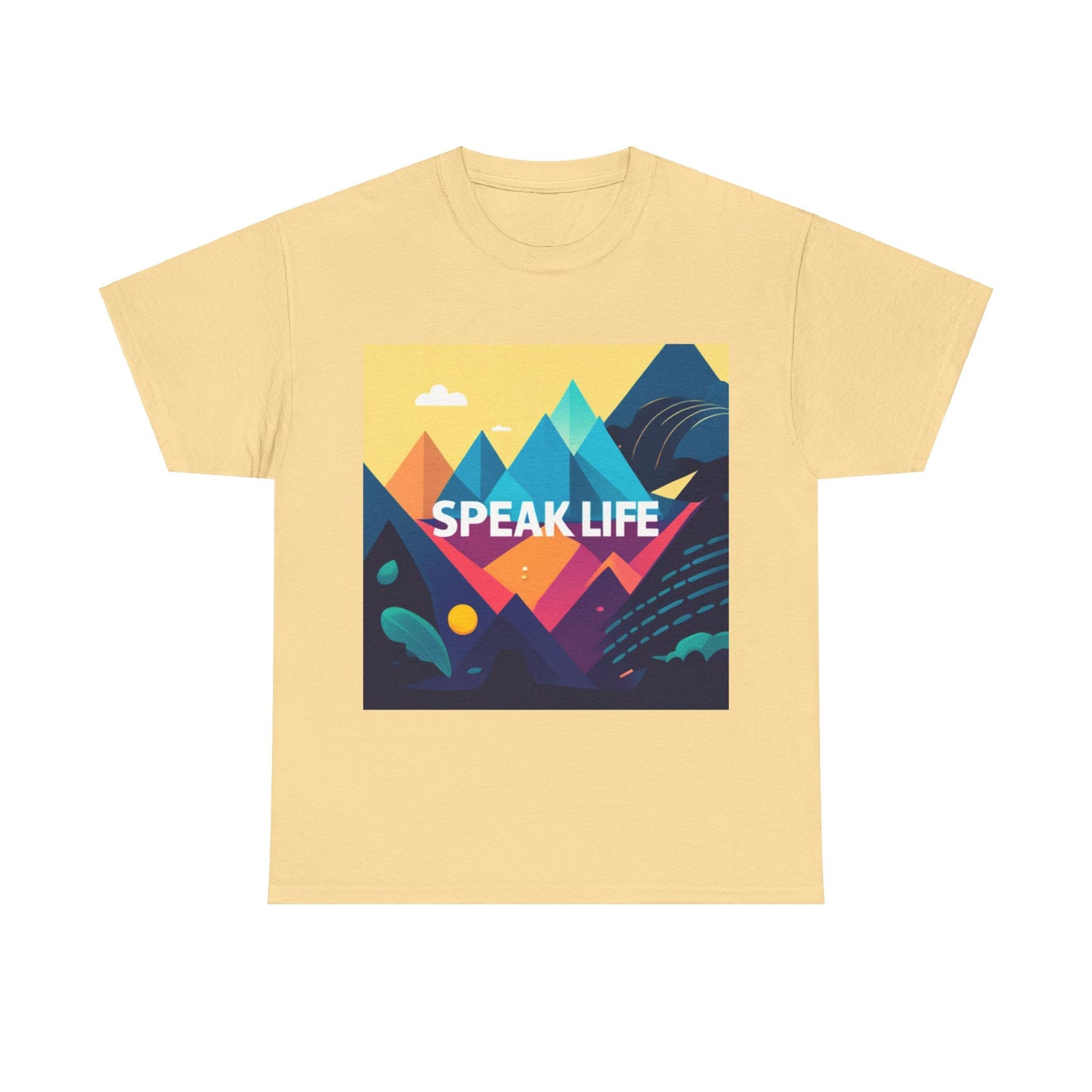 "Speak Life" Move Mountains Unisex Heavy Cotton Tee