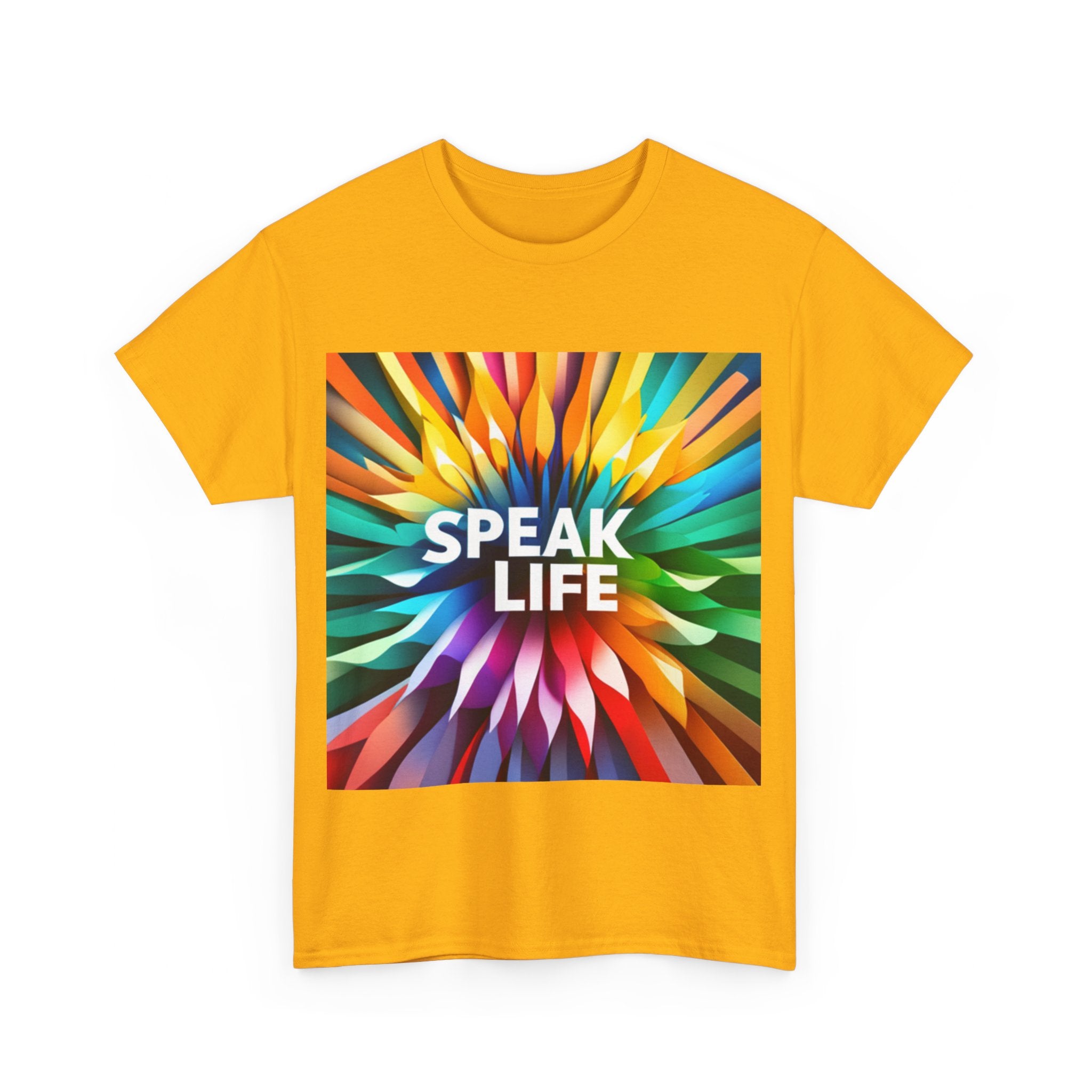"Speak Life" Burst of Color Unisex Heavy Cotton Tee