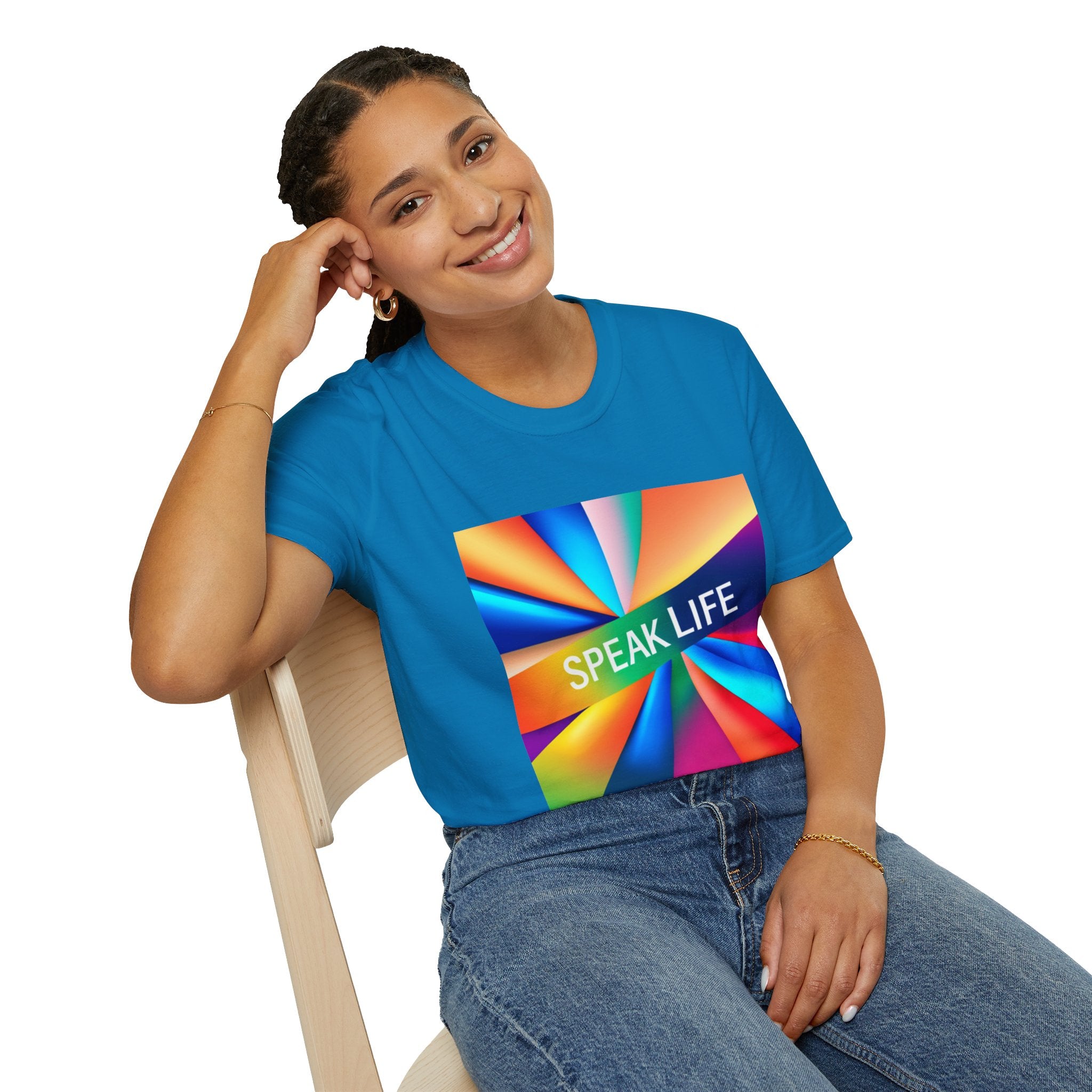"Speak Life" Kaleidoscope Women's Softstyle T-Shirt