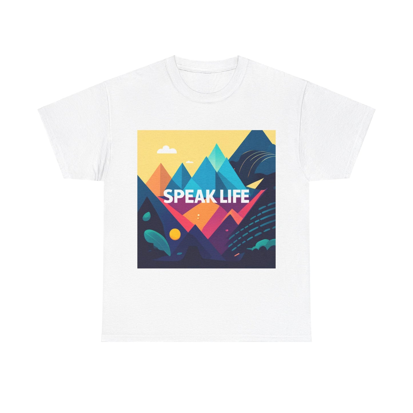 "Speak Life" Move Mountains Unisex Heavy Cotton Tee