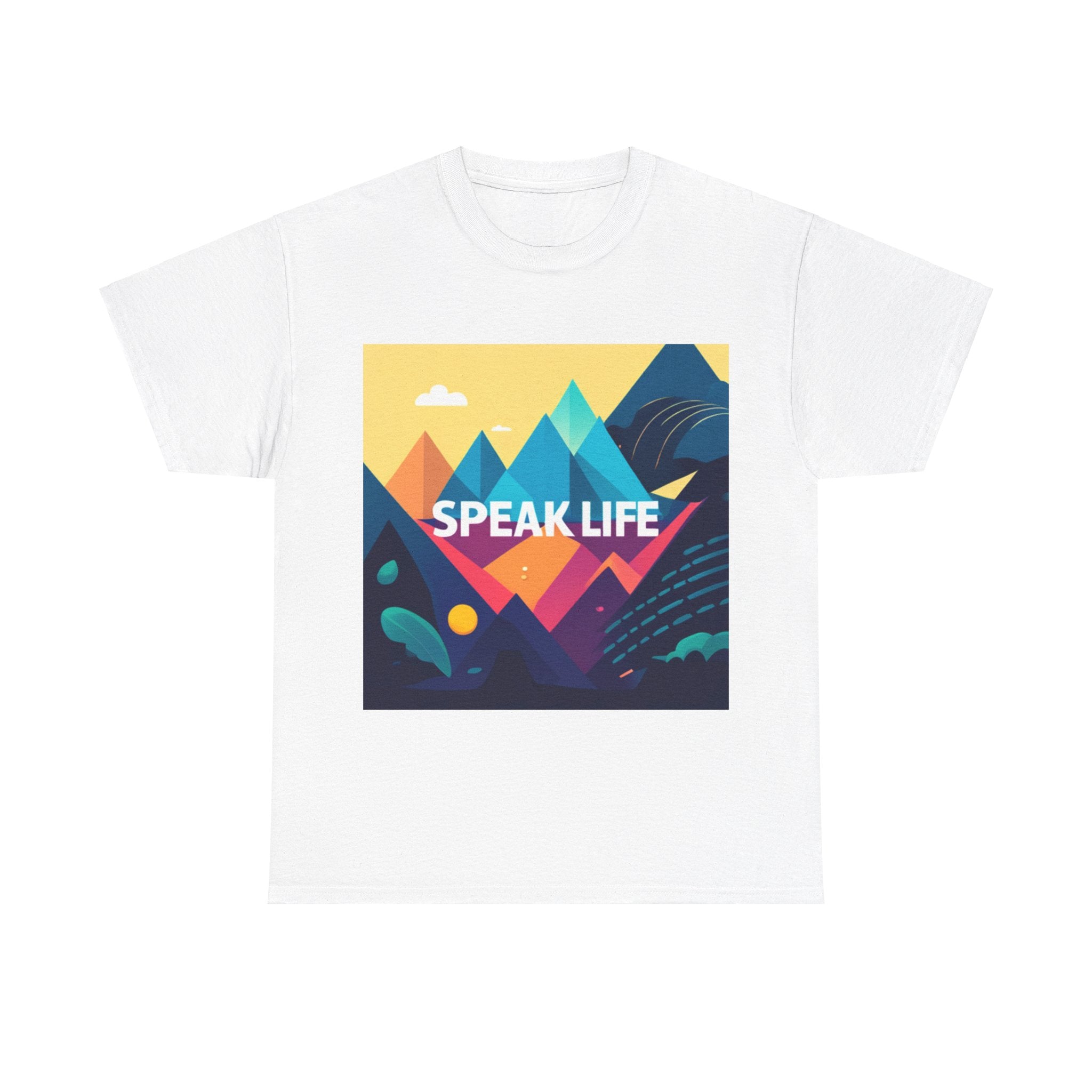 "Speak Life" Move Mountains Unisex Heavy Cotton Tee