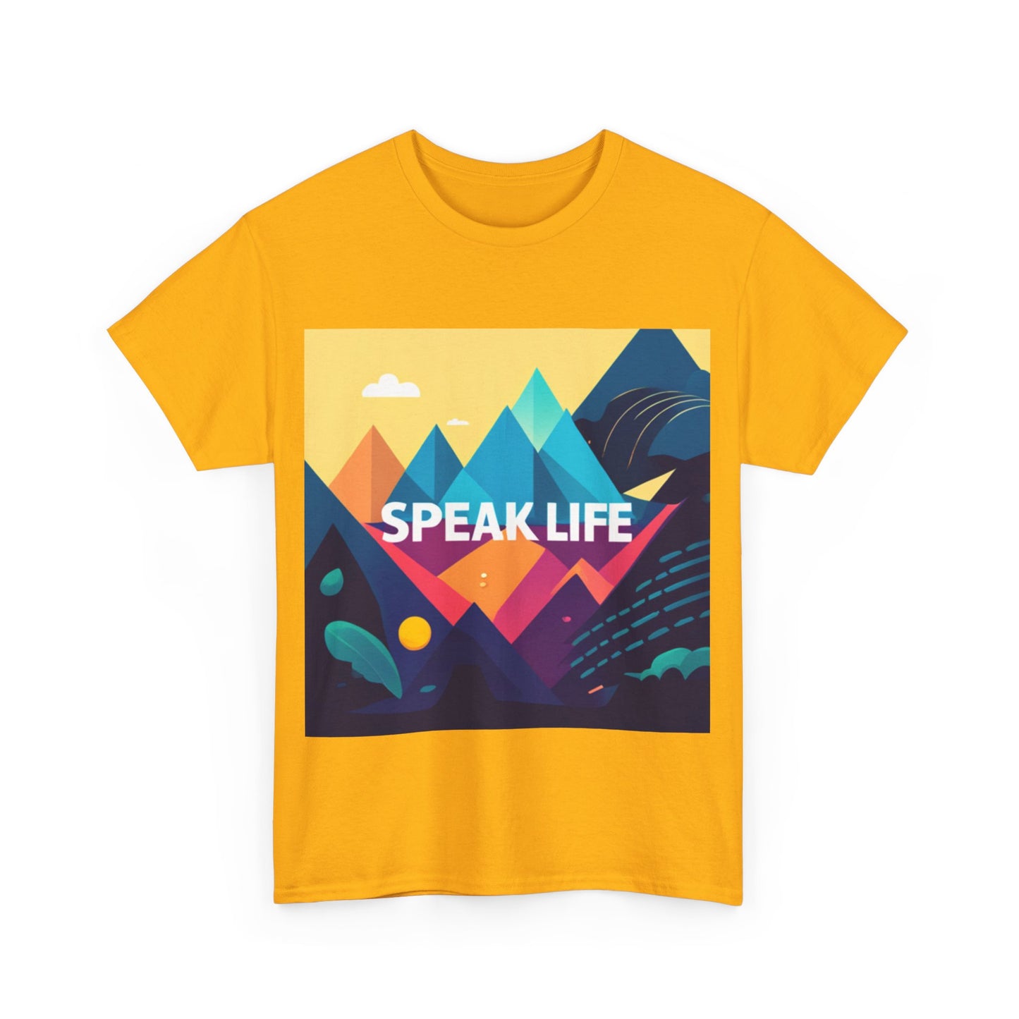 "Speak Life" Move Mountains Unisex Heavy Cotton Tee