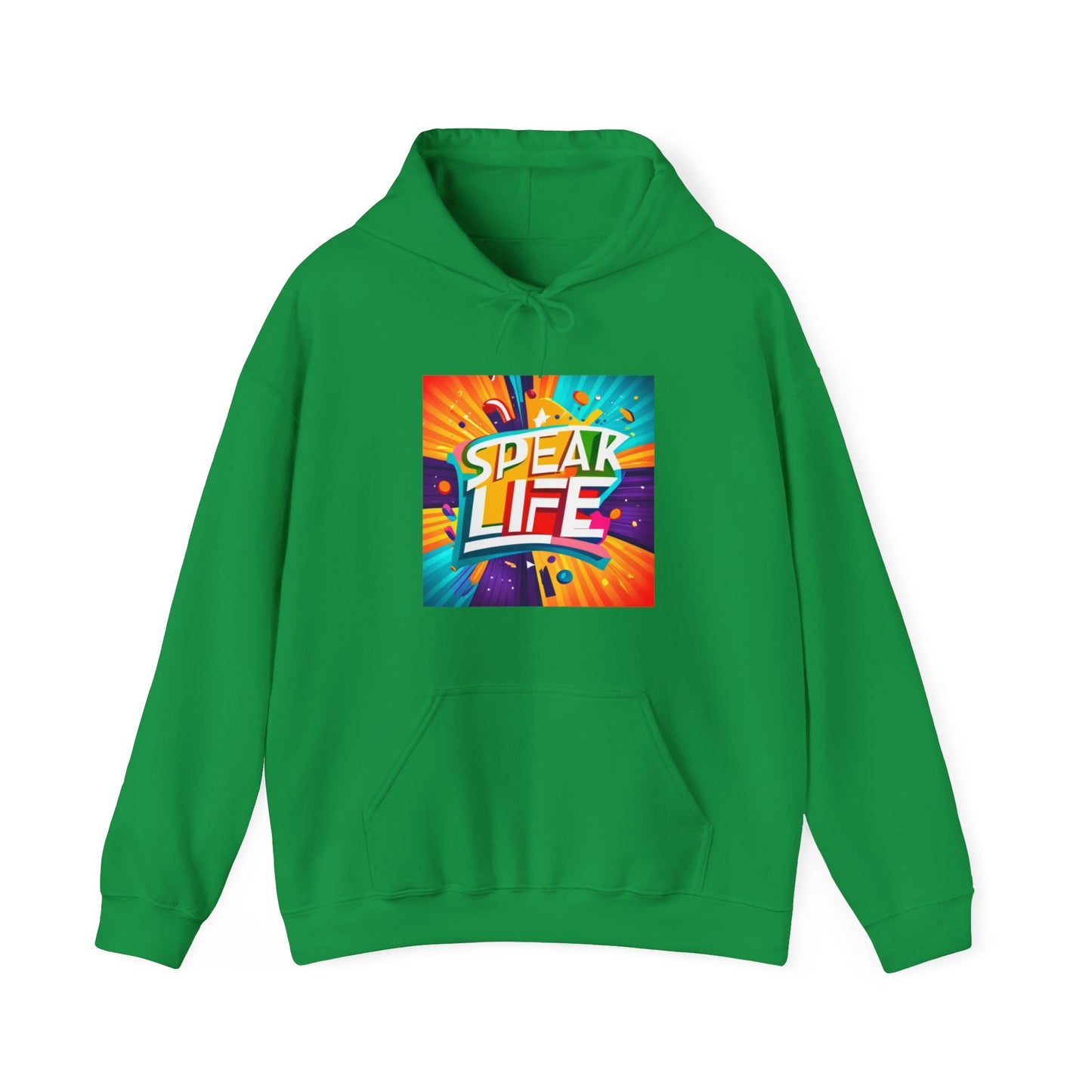 "Speak Life" Paint Splash Unisex Heavy Blend™ Hooded Sweatshirt