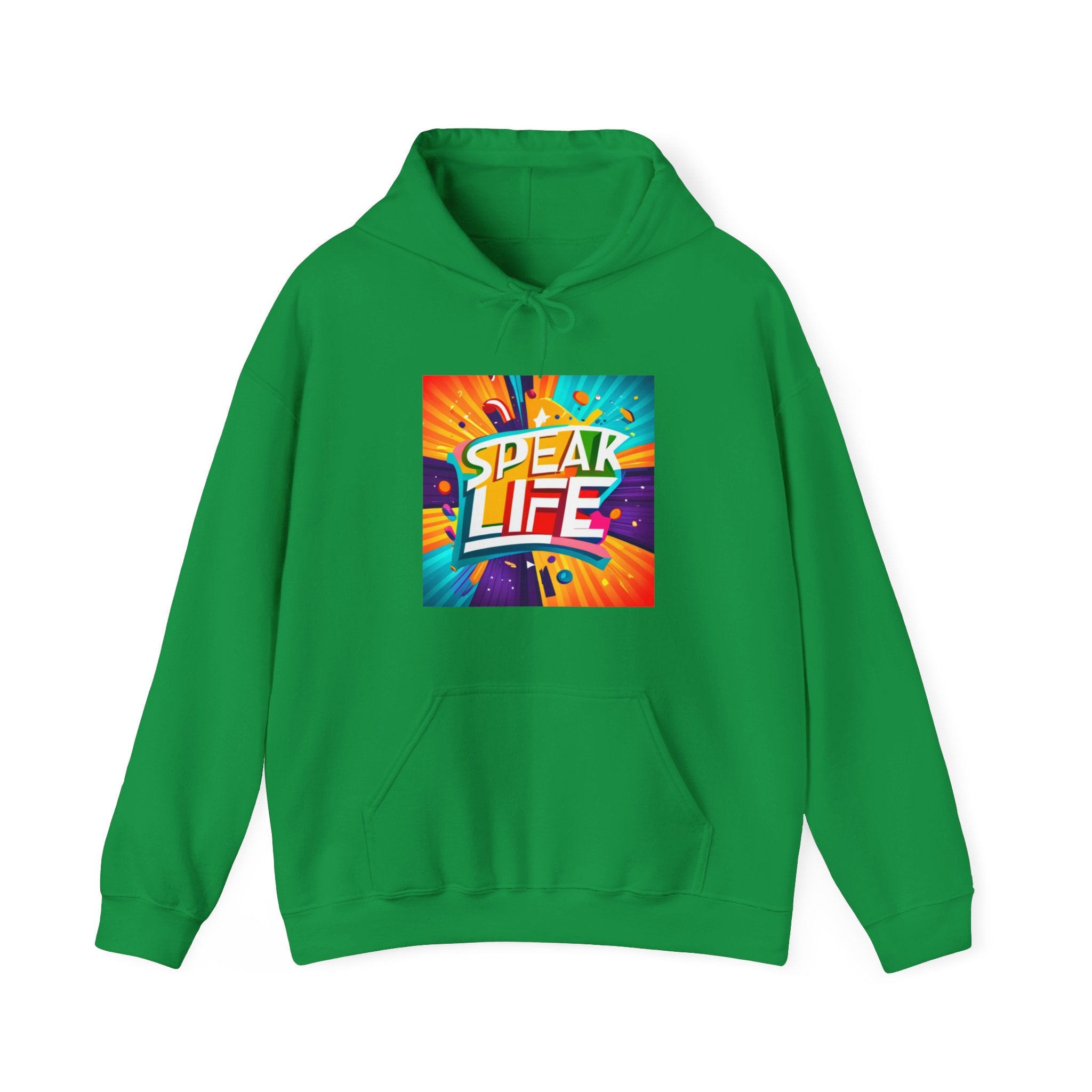 "Speak Life" Paint Splash Unisex Heavy Blend™ Hooded Sweatshirt
