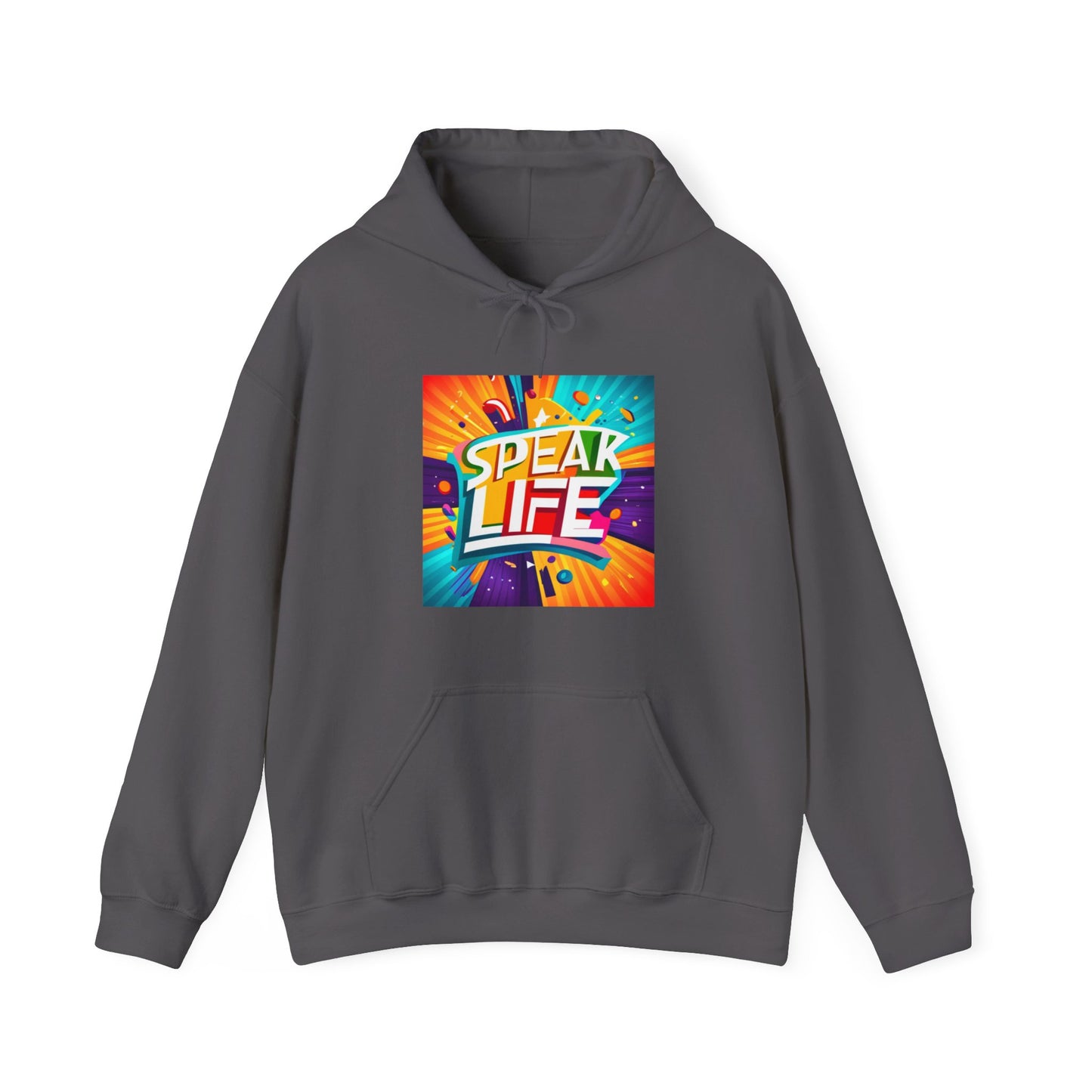 "Speak Life" Paint Splash Unisex Heavy Blend™ Hooded Sweatshirt