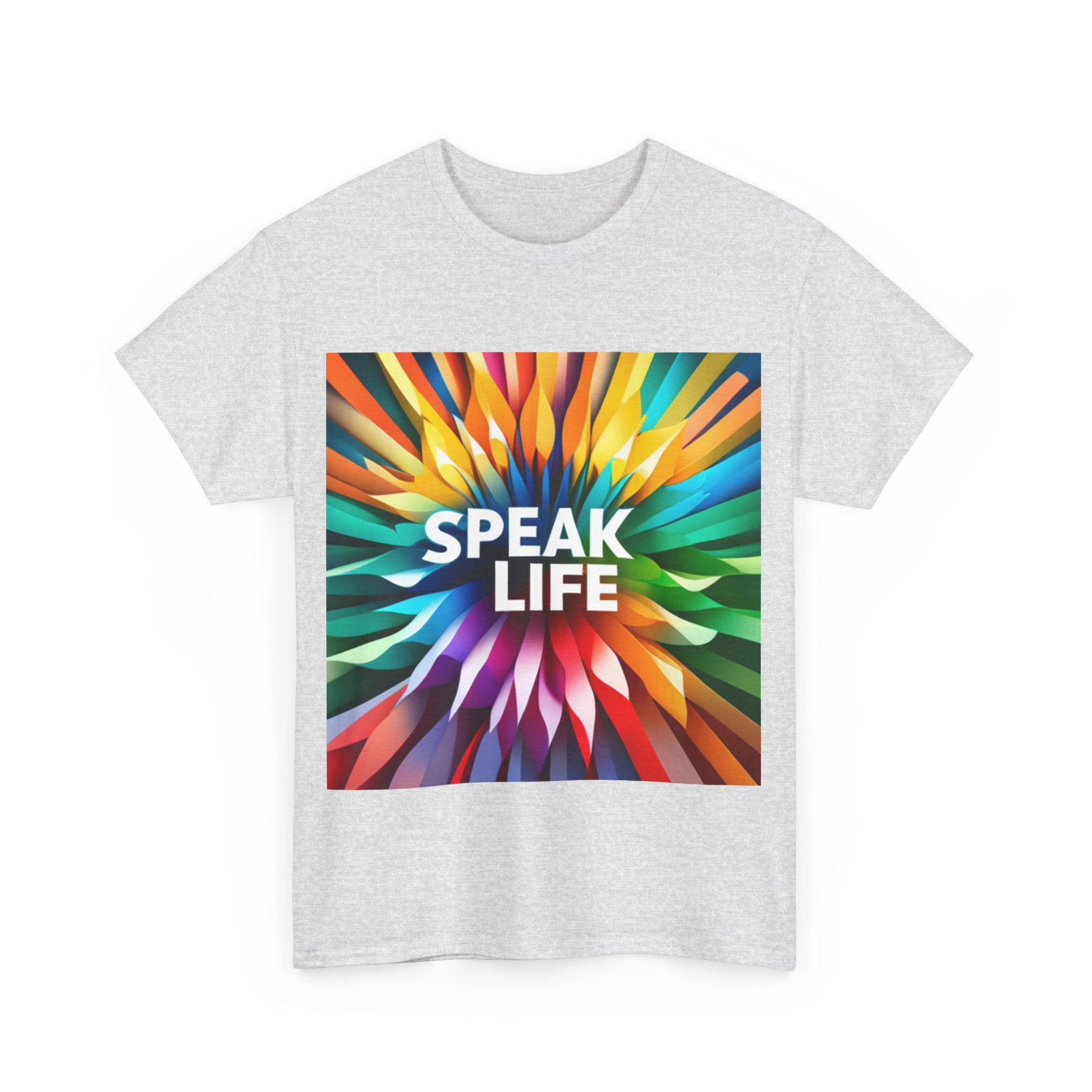 "Speak Life" Burst of Color Unisex Heavy Cotton Tee