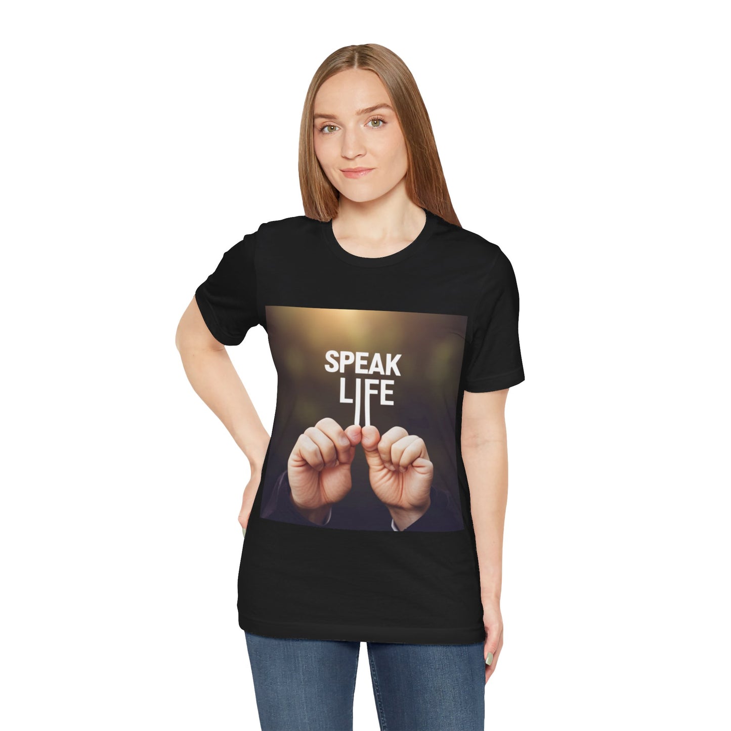 "Speak Life" Hands Unisex Jersey Short Sleeve Tee