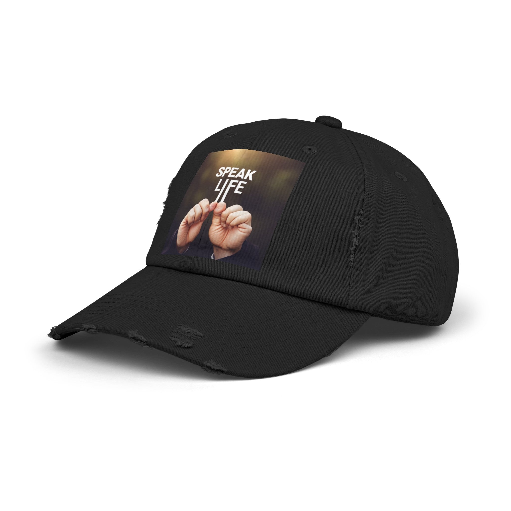 "Speak Life" Unisex Distressed Cap