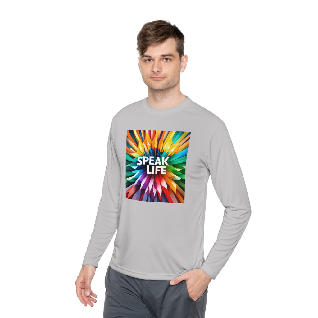 "Speak Life" Burst of Color Unisex Lightweight Long Sleeve Tee