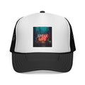Speak Life Trucker Cap – Retro Neon City Message Mesh Hat