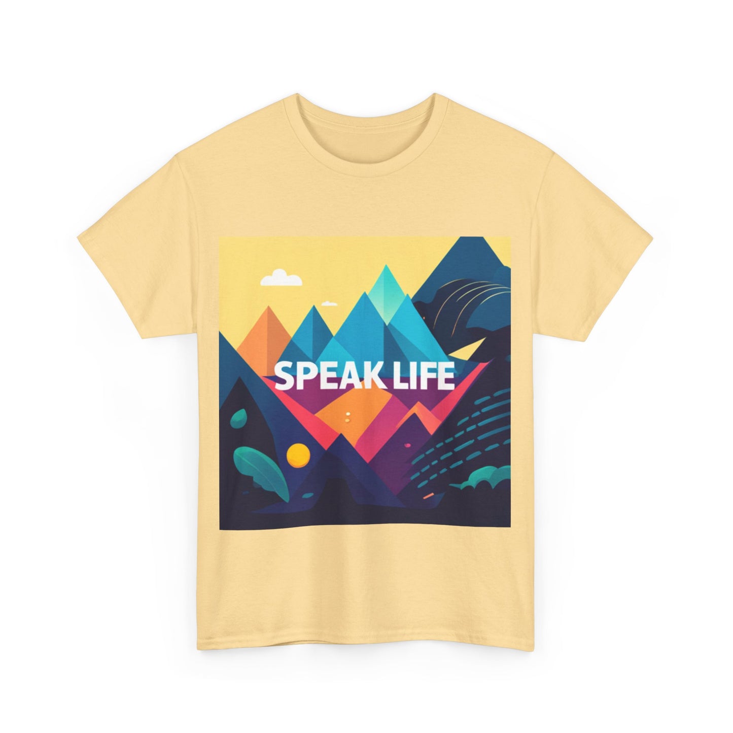 "Speak Life" Move Mountains Unisex Heavy Cotton Tee
