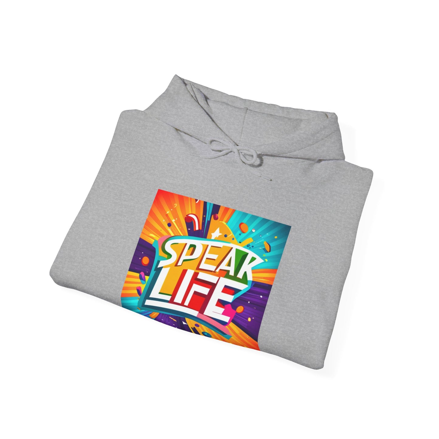"Speak Life" Paint Splash Unisex Heavy Blend™ Hooded Sweatshirt