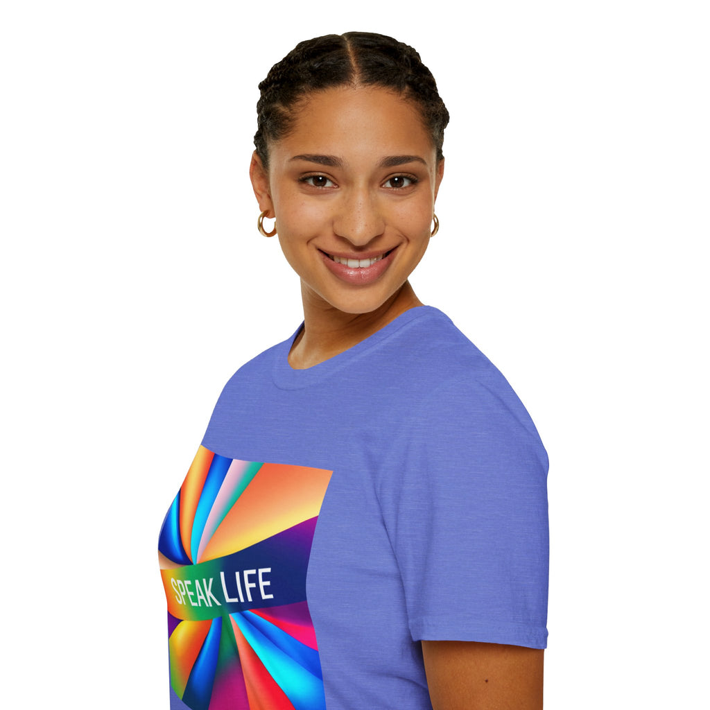 "Speak Life" Kaleidoscope Women's Softstyle T-Shirt