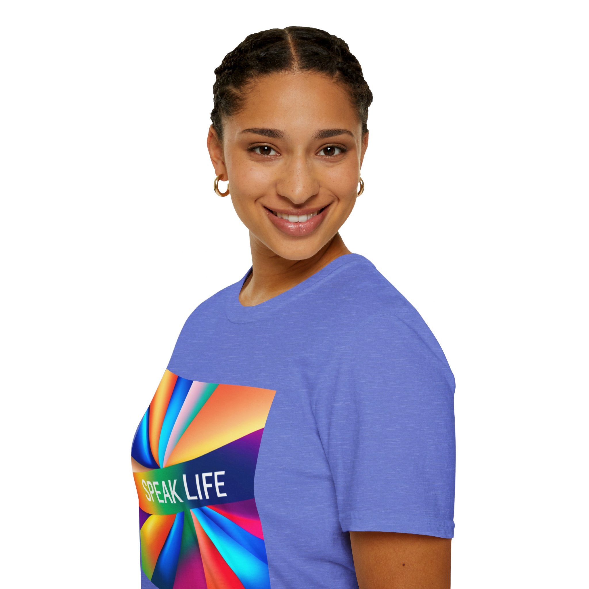 "Speak Life" Kaleidoscope Women's Softstyle T-Shirt