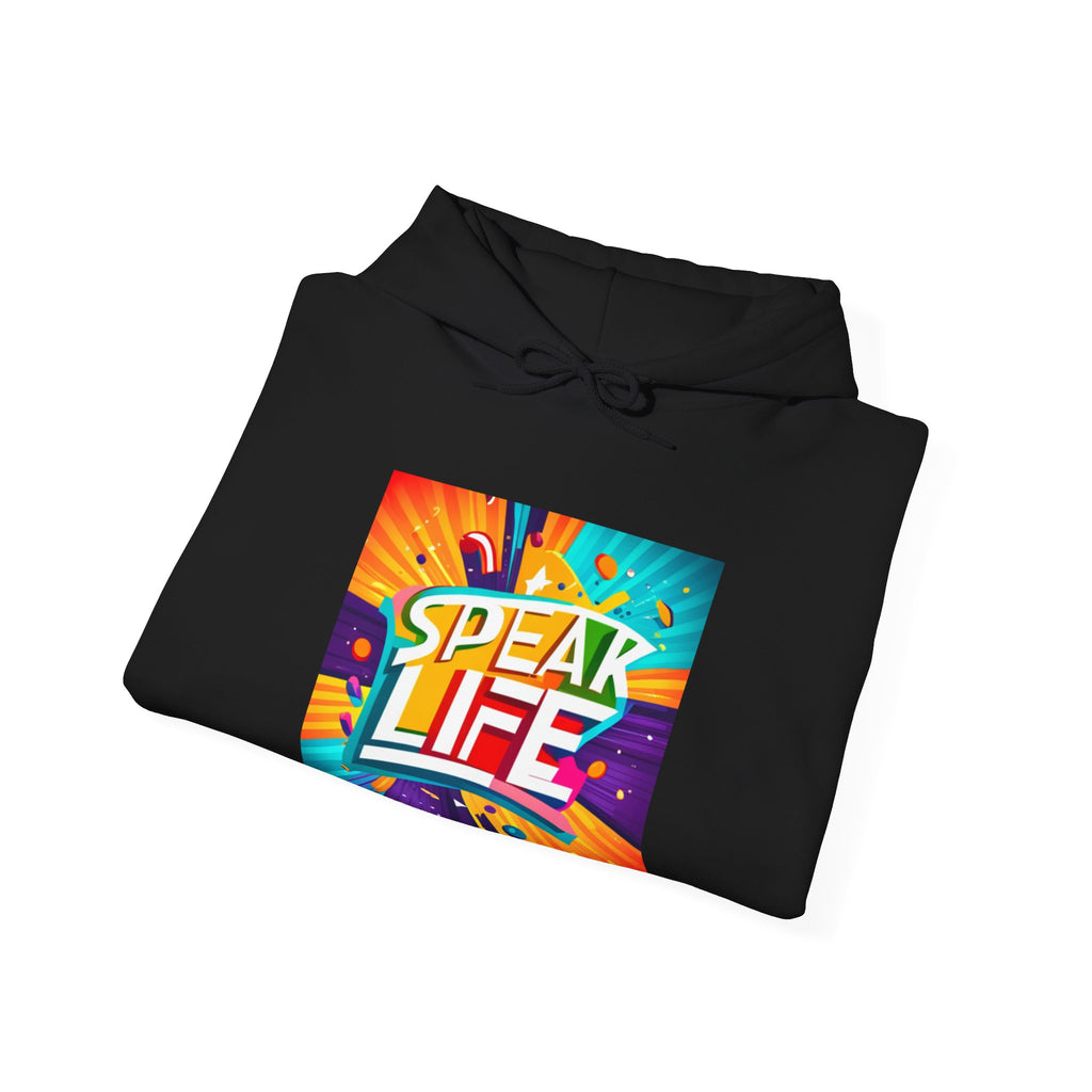 "Speak Life" Paint Splash Unisex Heavy Blend™ Hooded Sweatshirt