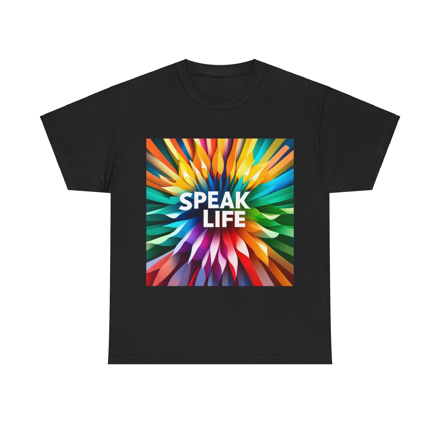 "Speak Life" Burst of Color Unisex Heavy Cotton Tee