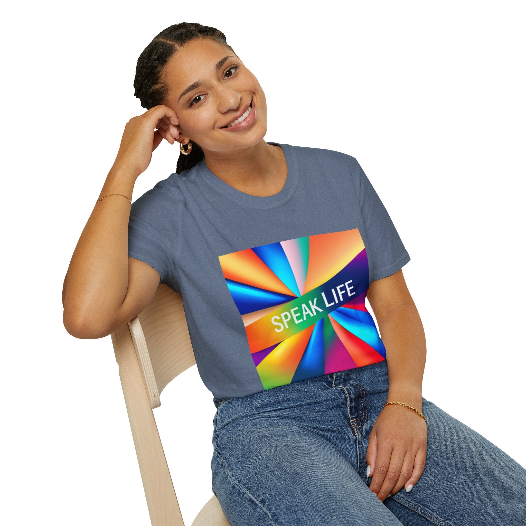 "Speak Life" Kaleidoscope Women's Softstyle T-Shirt