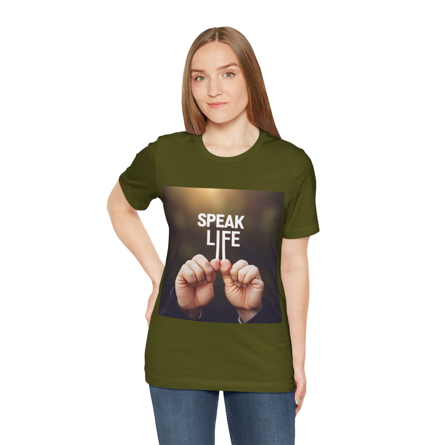"Speak Life" Hands Unisex Jersey Short Sleeve Tee