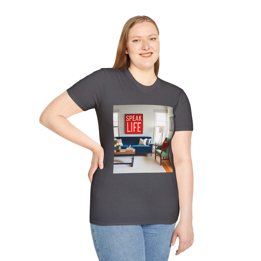 Unisex "Speak Life" Poster Style Softstyle T-Shirt