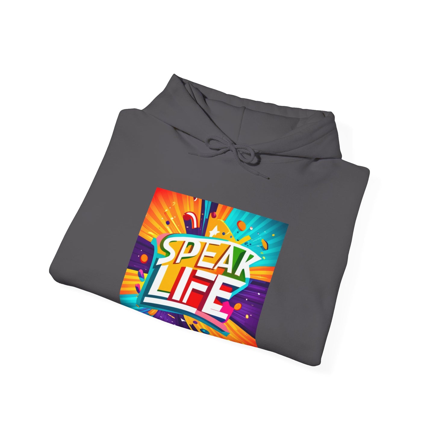 "Speak Life" Paint Splash Unisex Heavy Blend™ Hooded Sweatshirt